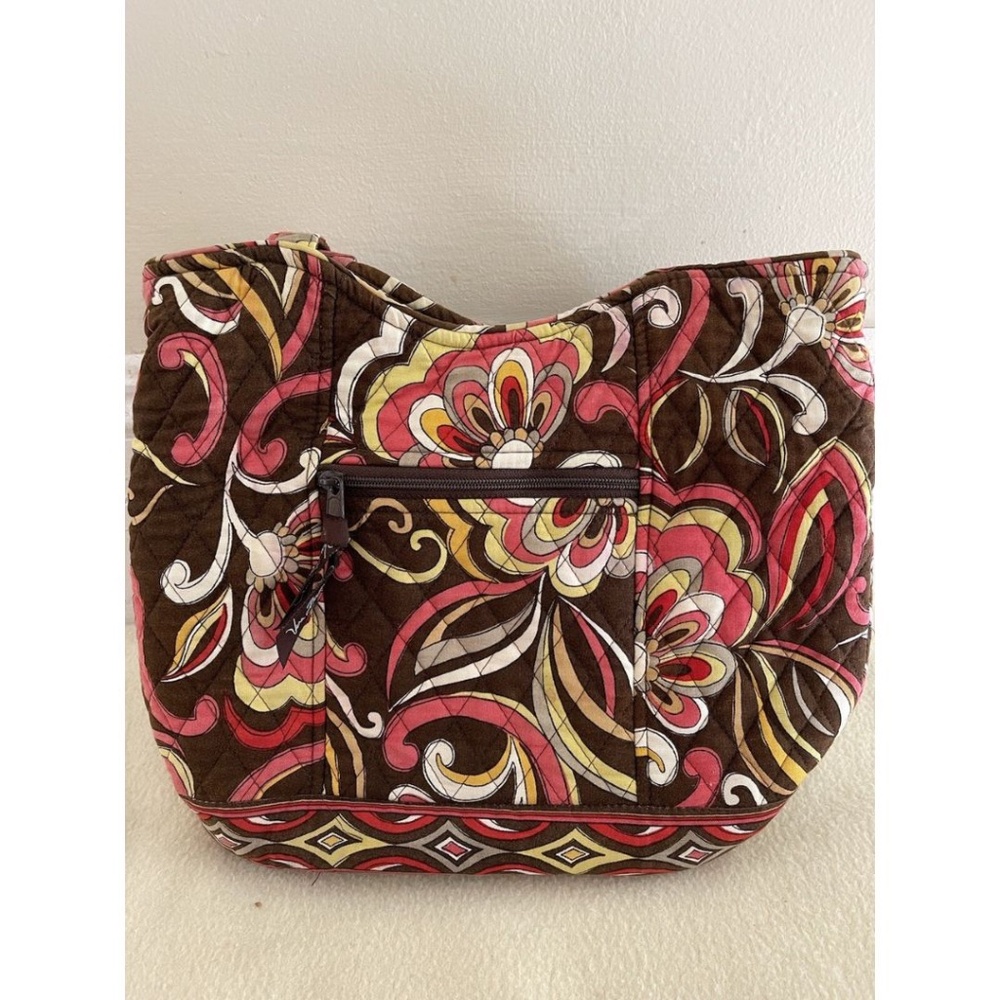 Vera Bradley Quilted Brown Multicolor Floral Purse